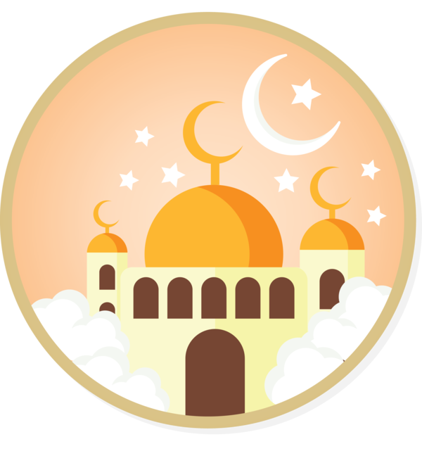 Transparent Ramadan Yellow Dome Arch for EID Ramadan for Ramadan