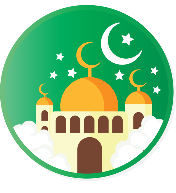 Transparent Ramadan Green Mosque Logo for EID Ramadan for Ramadan