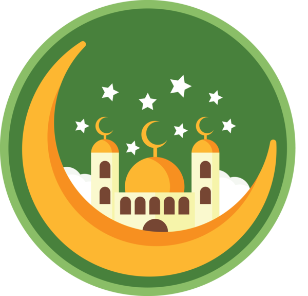 Transparent Ramadan Green Logo Circle for EID Ramadan for Ramadan