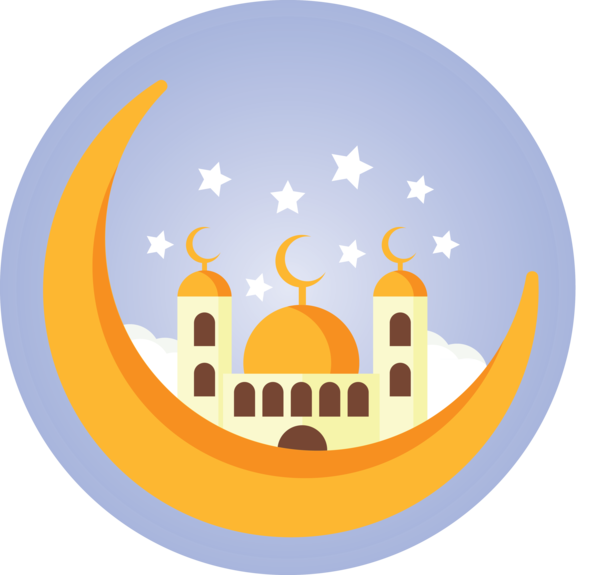 Transparent Ramadan Mosque Logo Oval for EID Ramadan for Ramadan
