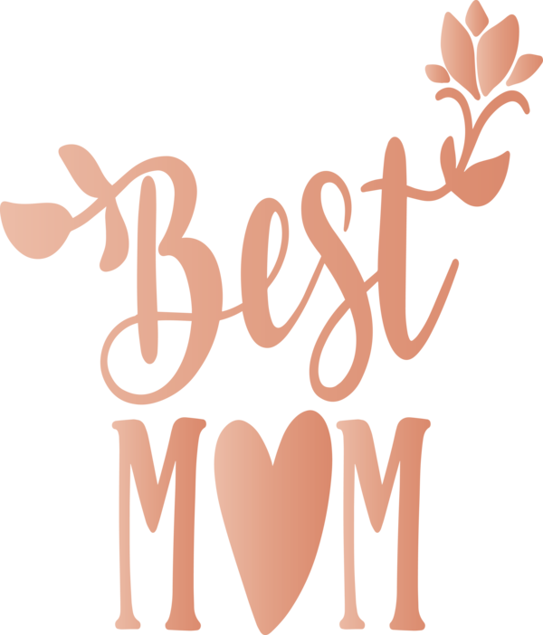 Transparent Mother's Day Font Text Logo for Mothers Day Calligraphy for Mothers Day