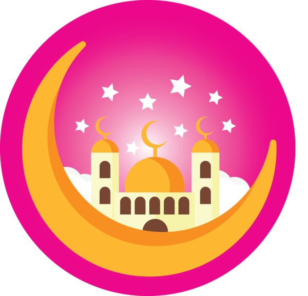 Transparent Ramadan Pink Circle Magenta for EID Ramadan for Ramadan