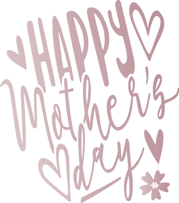 Transparent Mother's Day Font Text Calligraphy for Mothers Day Calligraphy for Mothers Day