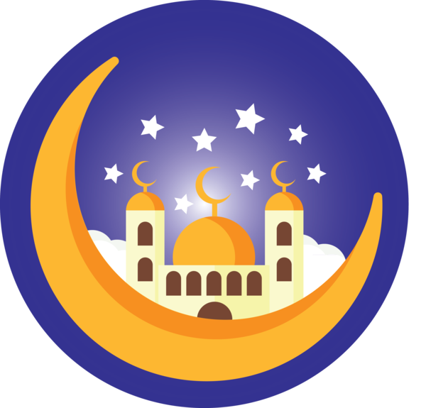 Transparent Ramadan Logo Circle Mosque for EID Ramadan for Ramadan