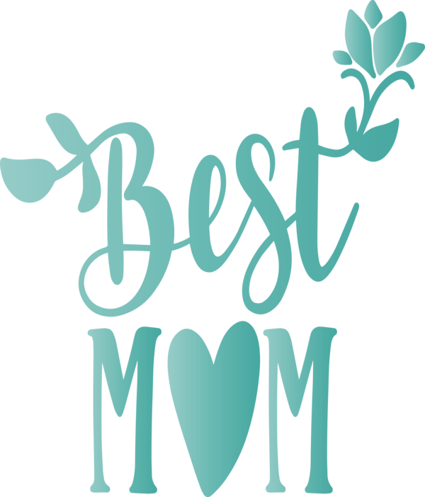 Transparent Mother's Day Font Text Green for Mothers Day Calligraphy for Mothers Day