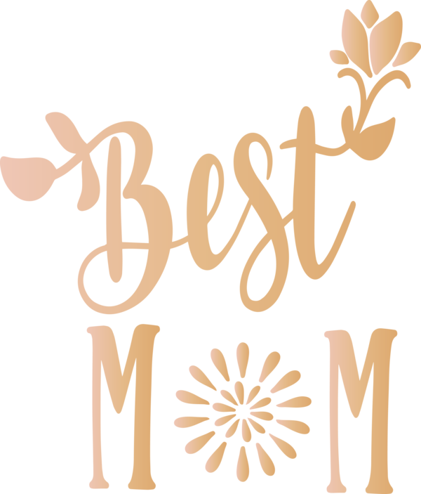 Transparent Mother's Day Text Font Logo for Mothers Day Calligraphy for Mothers Day