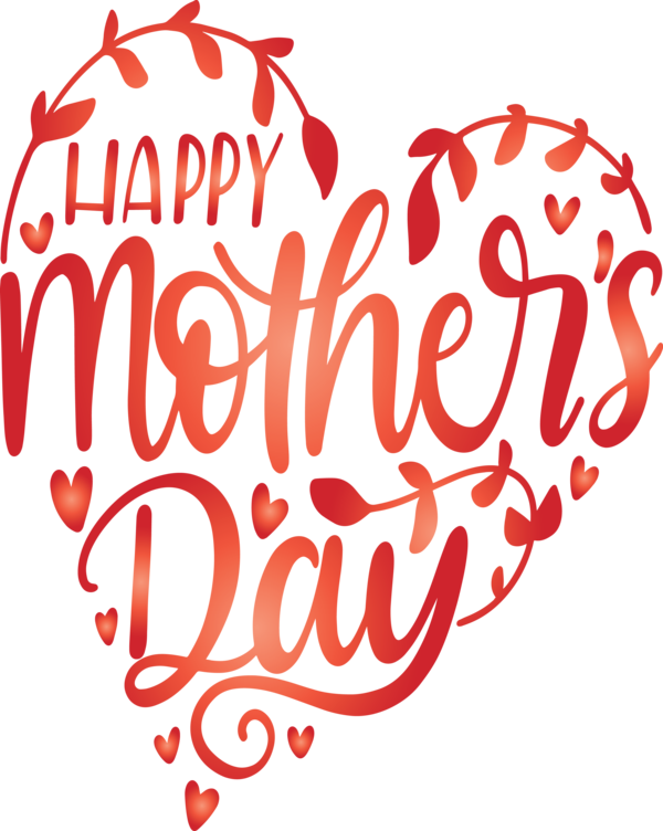 Transparent Mother's Day Text Font Calligraphy for Mothers Day Calligraphy for Mothers Day