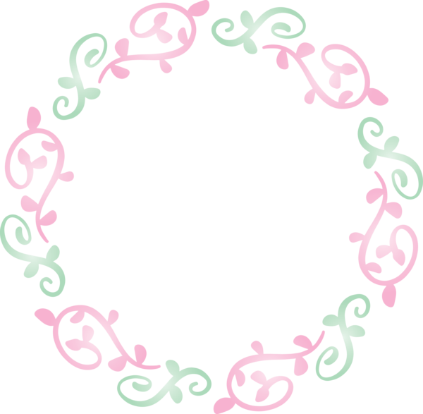 Transparent Easter Pink Text Circle for Hello Spring for Easter