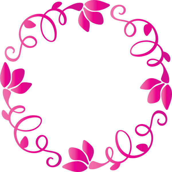 Transparent Easter Pink Circle Magenta for Hello Spring for Easter