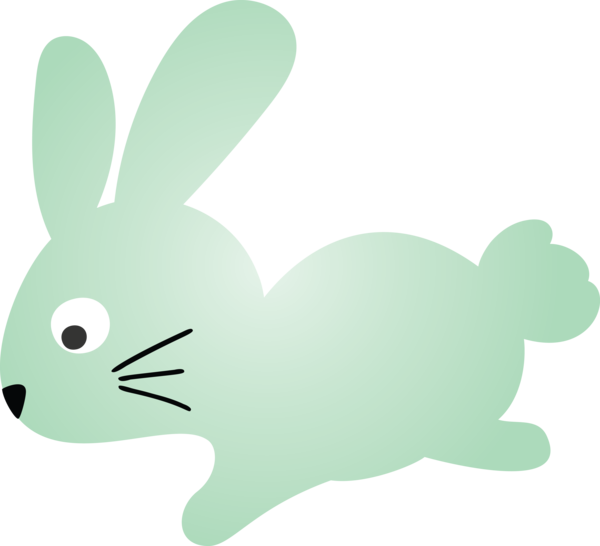 Transparent Easter Rabbit Green Rabbits and Hares for Easter Bunny for Easter