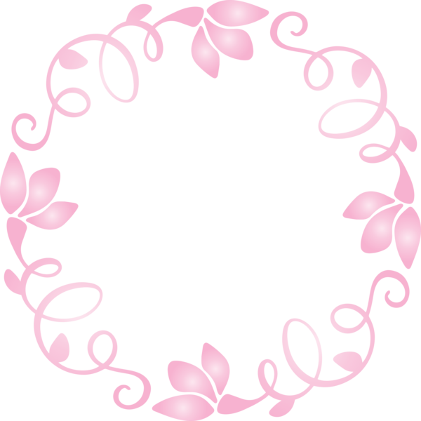 Transparent Easter Pink Heart Circle for Hello Spring for Easter