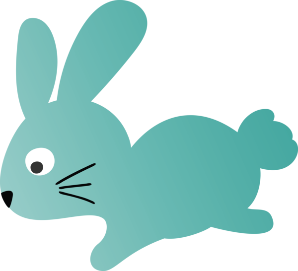 Transparent Easter Rabbit Turquoise Rabbits and Hares for Easter Bunny for Easter