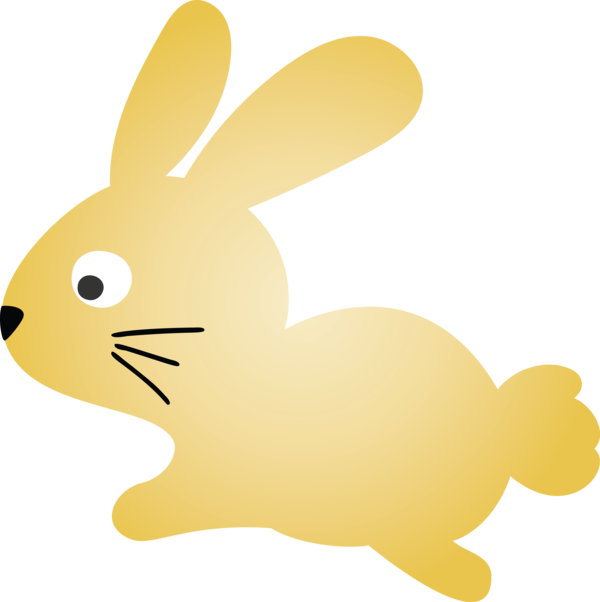 Transparent Easter Rabbit Yellow Rabbits and Hares for Easter Bunny for Easter