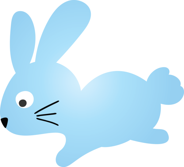 Transparent Easter Rabbit Turquoise Rabbits and Hares for Easter Bunny for Easter
