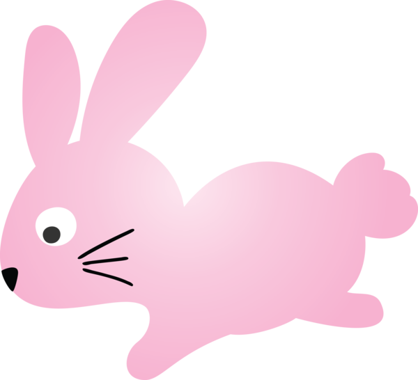 Transparent Easter Pink Rabbit Cartoon for Easter Bunny for Easter