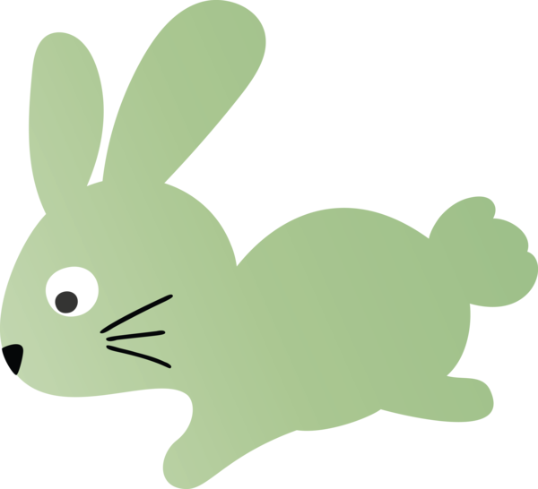 Transparent Easter Green Rabbit Rabbits and Hares for Easter Bunny for Easter