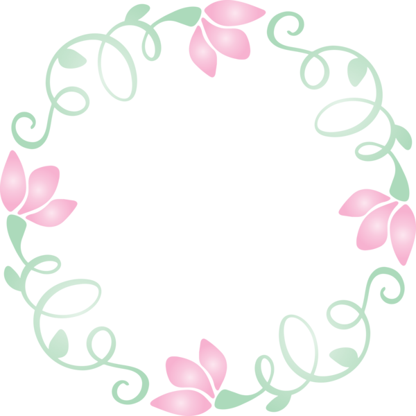 Transparent Easter Pink Circle for Hello Spring for Easter