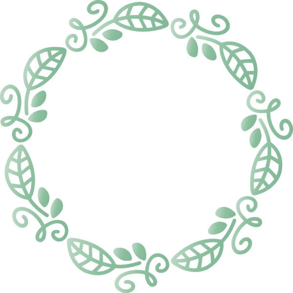 Transparent Easter Ornament Leaf Circle for Hello Spring for Easter
