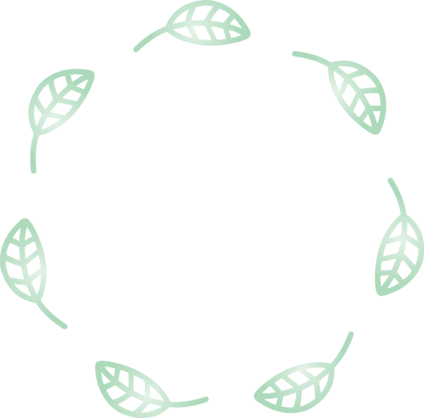 Transparent Easter Green Leaf Design for Hello Spring for Easter