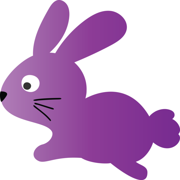 Transparent Easter Violet Rabbit Purple for Easter Bunny for Easter