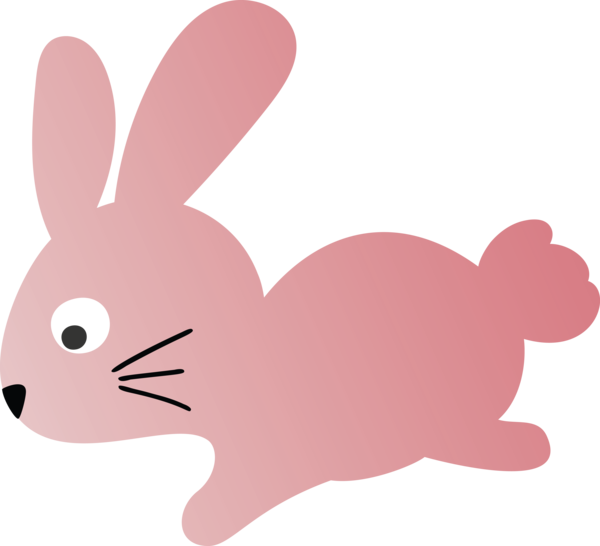 Transparent Easter Rabbit Pink Cartoon for Easter Bunny for Easter