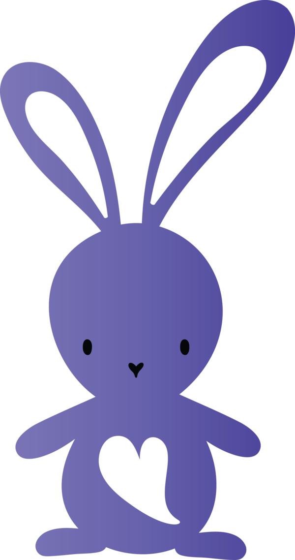Transparent Easter Violet Purple Cartoon for Easter Bunny for Easter
