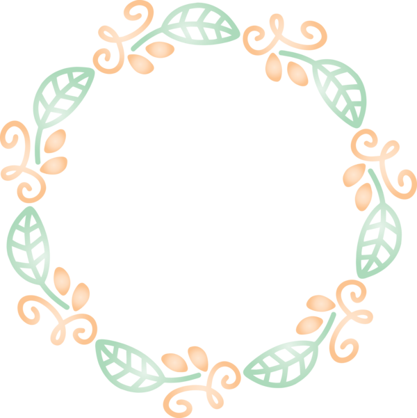 Transparent Easter Leaf Circle Pattern for Hello Spring for Easter