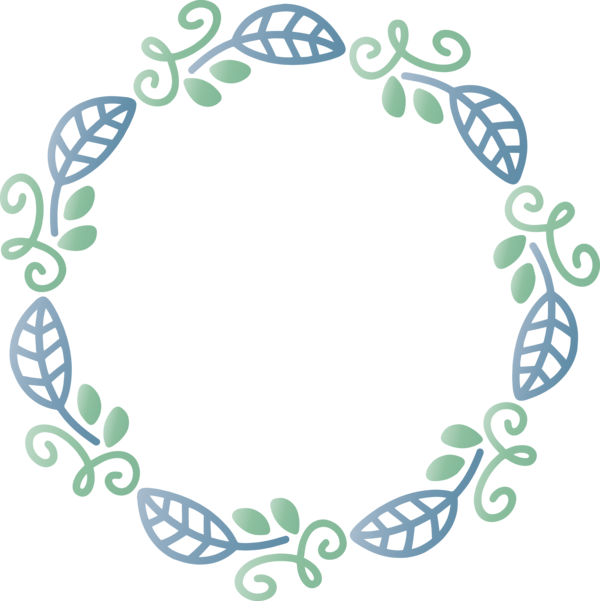 Transparent Easter Ornament Leaf Circle for Hello Spring for Easter