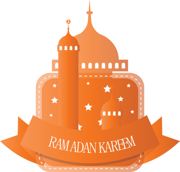 Transparent Ramadan Logo Font Castle for EID Ramadan for Ramadan