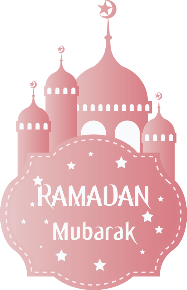 Transparent Ramadan Pink Red Landmark for EID Ramadan for Ramadan
