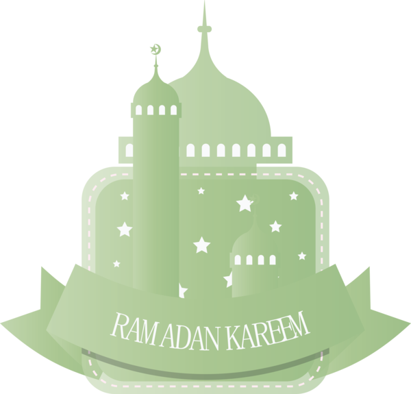 Transparent Ramadan Green Logo Mosque for EID Ramadan for Ramadan
