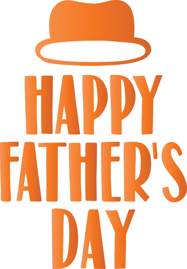 Transparent Father's Day Orange Font Hat for Happy Father's Day for Fathers Day