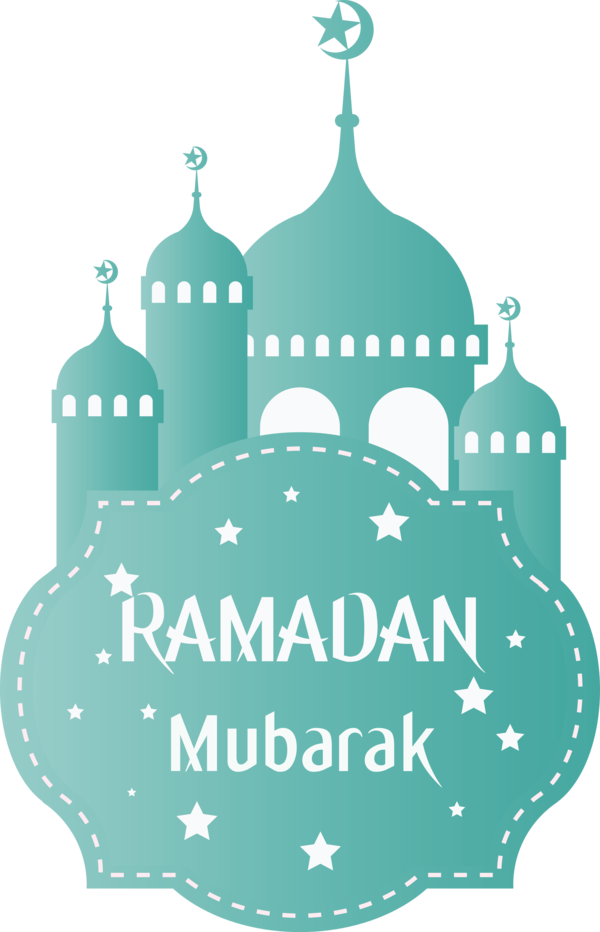 Transparent Ramadan Green Turquoise Teal for EID Ramadan for Ramadan
