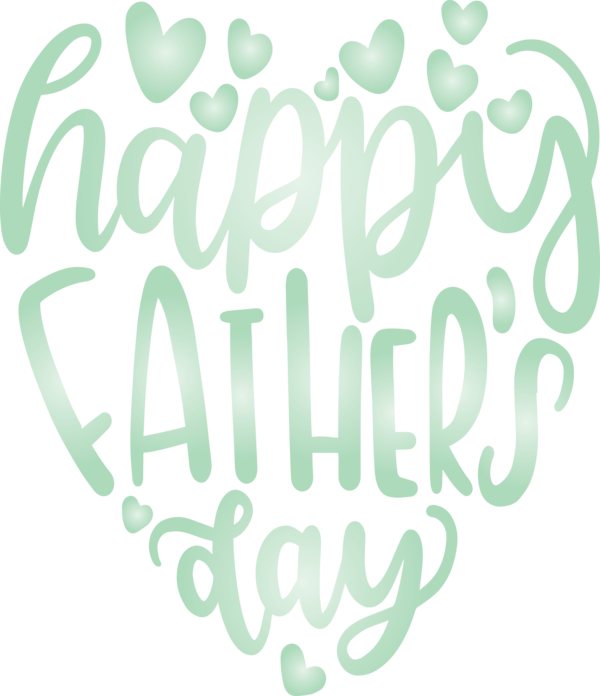 Transparent Father's Day Text Font Logo for Happy Father's Day for Fathers Day