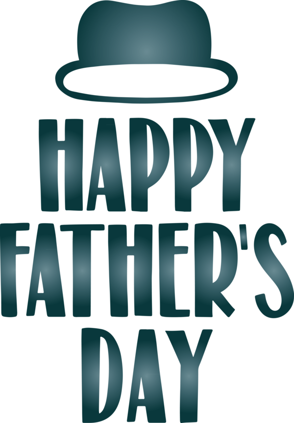 Transparent Father's Day Font Hat Logo for Happy Father's Day for Fathers Day