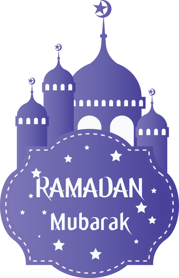 Transparent Ramadan Blue Landmark Font for EID Ramadan for Ramadan