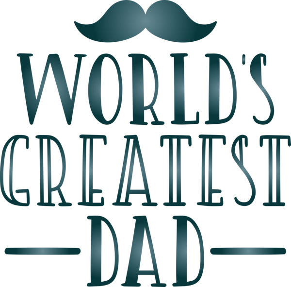 Transparent Father's Day Font Text Logo for Happy Father's Day for Fathers Day