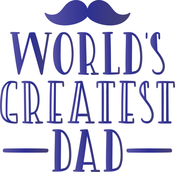 Transparent Father's Day Font Text Logo for Happy Father's Day for Fathers Day