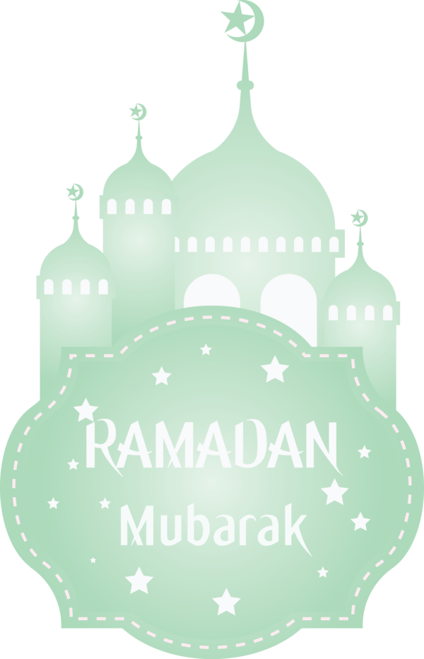 Transparent Ramadan Green Turquoise Logo for EID Ramadan for Ramadan