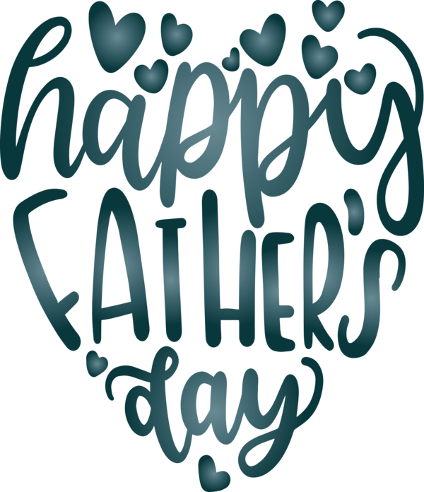 Transparent Father's Day Font Text Logo for Happy Father's Day for Fathers Day