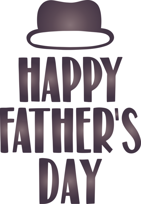 Transparent Father's Day Hat Font Cowboy hat for Happy Father's Day for Fathers Day