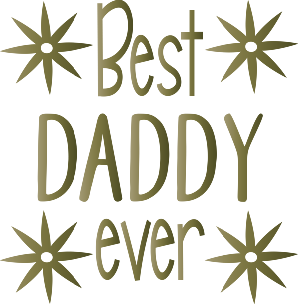 Transparent Father's Day Text Font Leaf for Happy Father's Day for Fathers Day