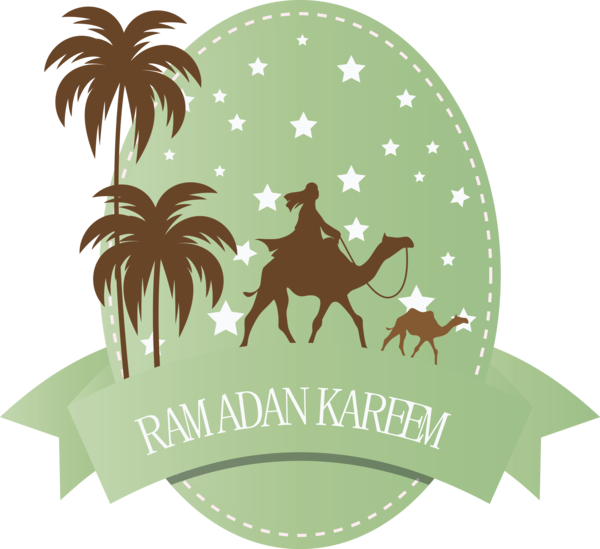 Transparent Ramadan Logo Leaf Horse for EID Ramadan for Ramadan