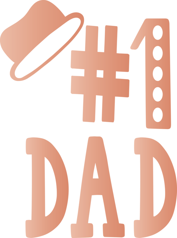 Transparent Father's Day Text Font Line for Happy Father's Day for Fathers Day