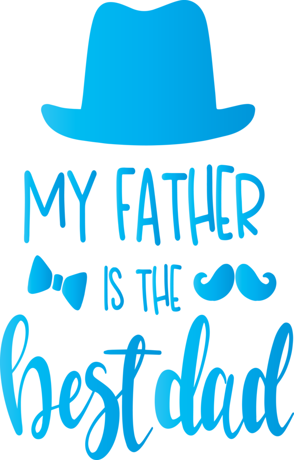 Transparent Father's Day Text Clothing Font for Happy Father's Day for Fathers Day