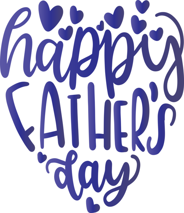 Transparent Father's Day Font Text Calligraphy for Happy Father's Day for Fathers Day