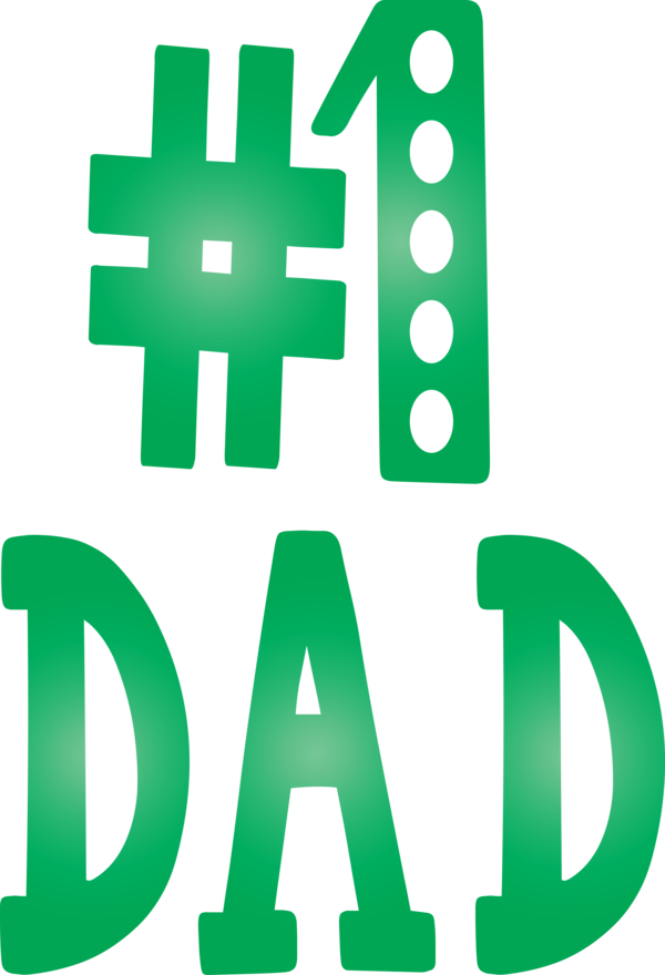 Transparent Father's Day Green Text Font for Happy Father's Day for Fathers Day