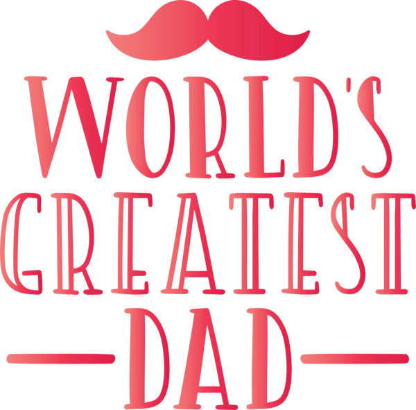 Transparent Father's Day Text Font Pink for Happy Father's Day for Fathers Day