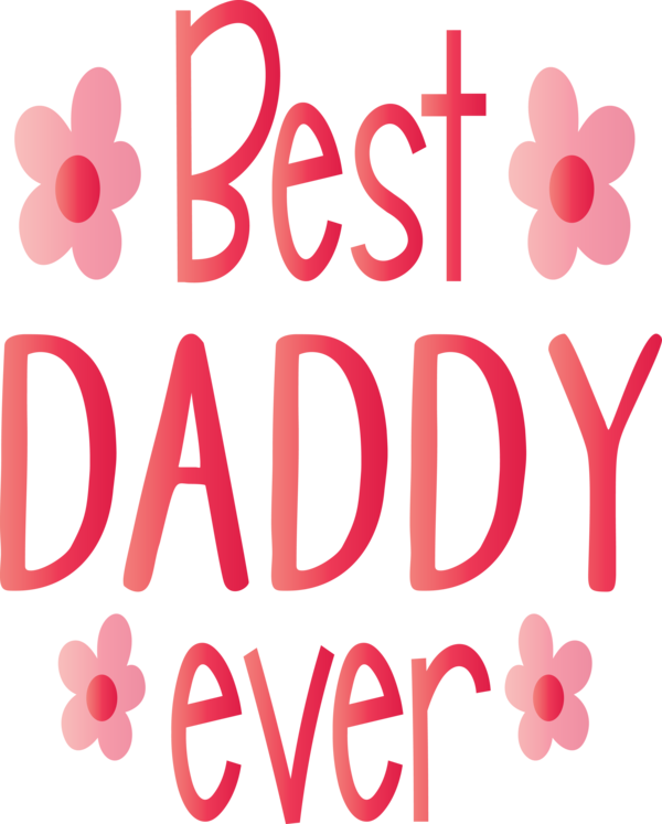 Transparent Father's Day Pink Text Font for Happy Father's Day for Fathers Day