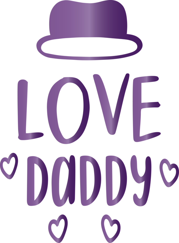 Transparent Father's Day Purple Violet Font for Happy Father's Day for Fathers Day